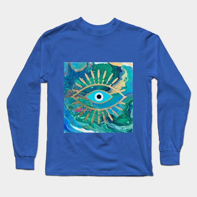 Evil Eye Long Sleeve T-Shirt by fjart